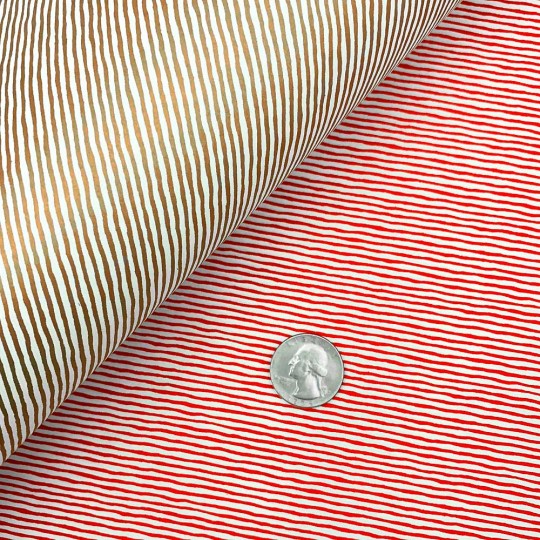 Red and White Stripes Italian Paper ~ Tassotti ~ Reversible Print